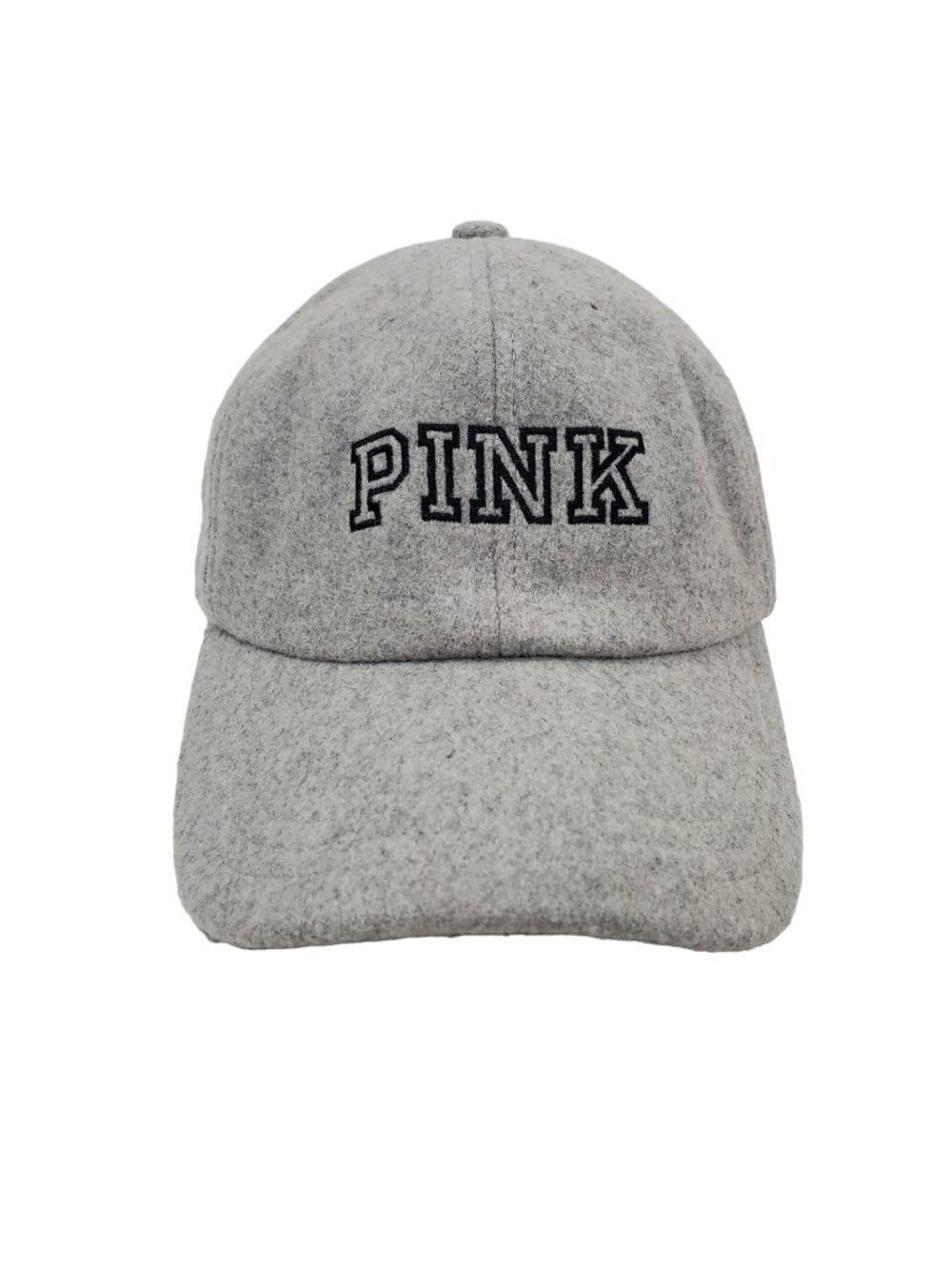 Victoria's Secret PINK Wool Blend Logo Strap Back Cap Hat